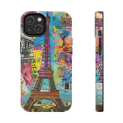 Paris Street Art Collage Tough Phone Case LavenderCeleste