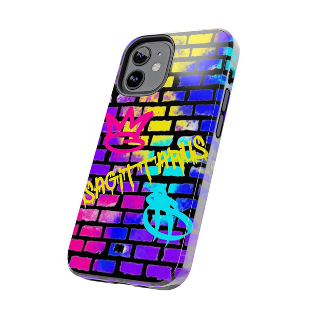 Sagittarius Graffiti Wall Zodiac Tough Phone Case LavenderCeleste