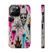 Skull Occult Neon Drip Pastel Goth Tough Phone Case LavenderCeleste