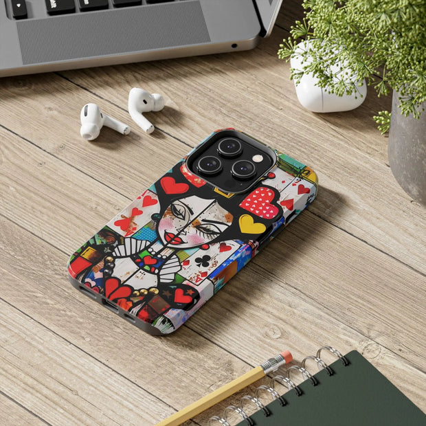 Queen of Hearts Pop Art Tough Phone Case LavenderCeleste
