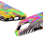Psychedelic Rainbow Drip Tough Phone Case LavenderCeleste