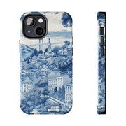San Francisco Toile de Jouy Scenic Tough Phone Case LavenderCeleste