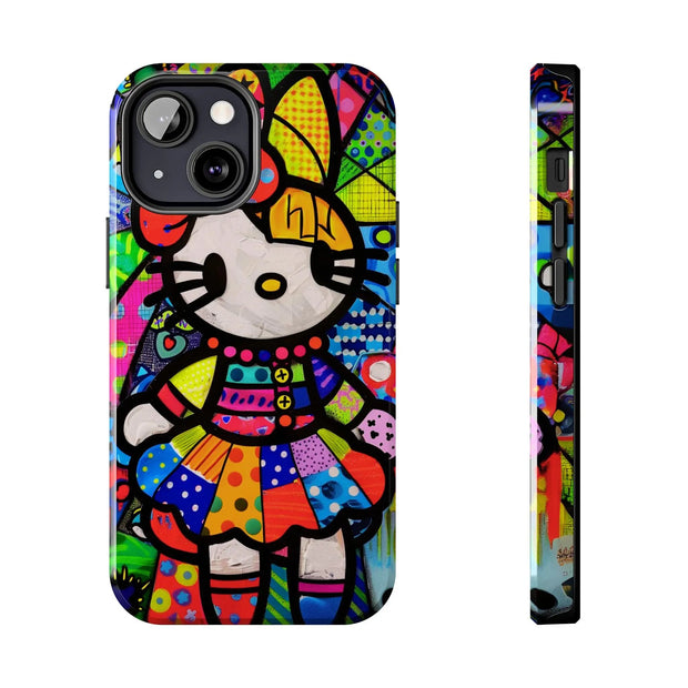 Pop Patchwork Kitty Tough Phone Case Printify