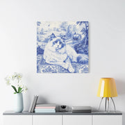 Ragdoll Toile Matte Canvas Art Print LavenderCeleste