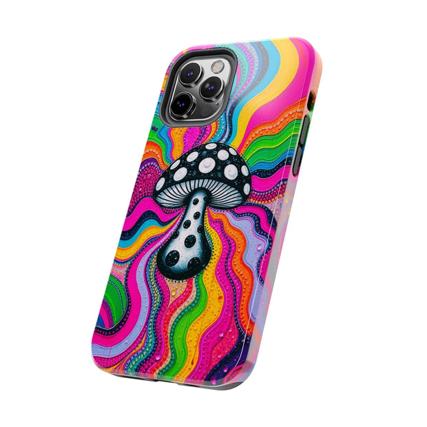Psychedelic Rainbow Mushroom Art – Trippy Tough Case Printify