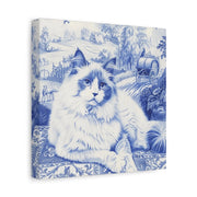 Ragdoll Toile Matte Canvas Art Print LavenderCeleste