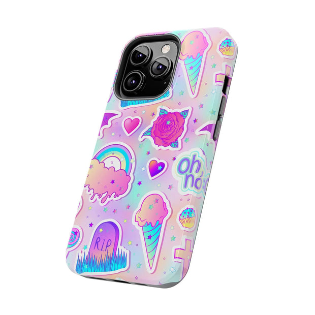 Pastel Goth Kawaii Graveyard Tough Phone Case LavenderCeleste