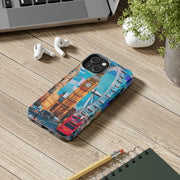 London Big Ben Collage Tough Phone Case – Vibrant City Pop Art Design