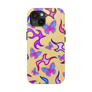 Y2K Butterfly Flames Retro Tough Phone Case LavenderCeleste