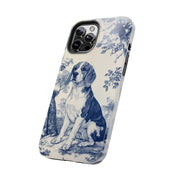 Blue Toile Beagle Country Scenic Tough Phone Case LavenderCeleste
