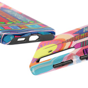 Tulsa Oklahoma Retro Pop Skyline Tough Phone Case LavenderCeleste