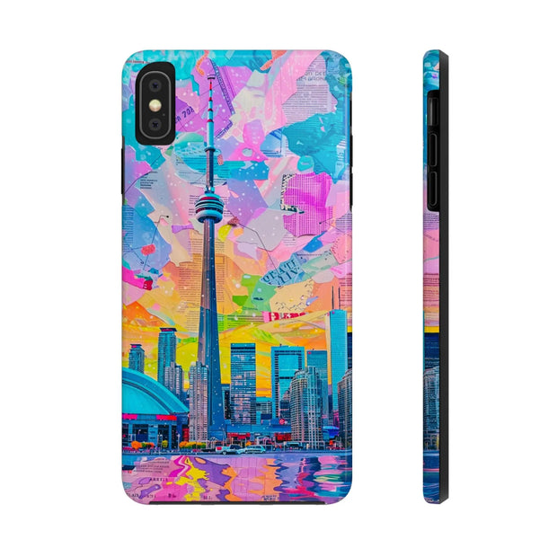 Toronto Pop Art Collage Skyline Tough Phone Case LavenderCeleste