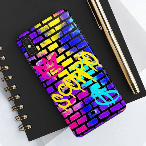 Scorpio Graffiti Wall Zodiac Tough Phone Case LavenderCeleste