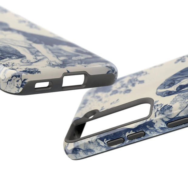 Blue Toile Beagle Country Scenic Tough Phone Case LavenderCeleste