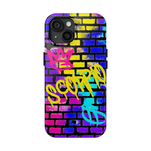 Scorpio Graffiti Wall Zodiac Tough Phone Case LavenderCeleste