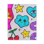 Kawaii Lava Lamp Sad Cloud Snake Matte Canvas Print LavenderCeleste