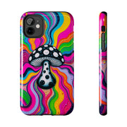 Psychedelic Rainbow Mushroom Art – Trippy Tough Case Printify