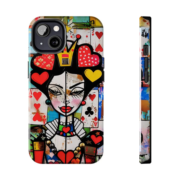 Queen of Hearts Pop Art Tough Phone Case LavenderCeleste
