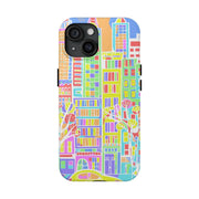 Upper East Side Pastel City Tough Phone Case LavenderCeleste