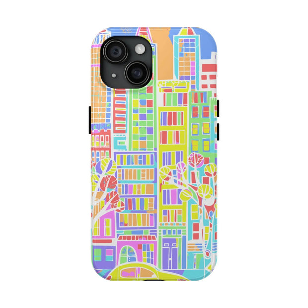 Upper East Side Pastel City Tough Phone Case LavenderCeleste