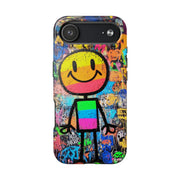 Rainbow Graffiti Smiley Tough Phone Case LavenderCeleste