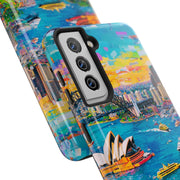Sydney Collage Skyline Art Tough Phone Case LavenderCeleste