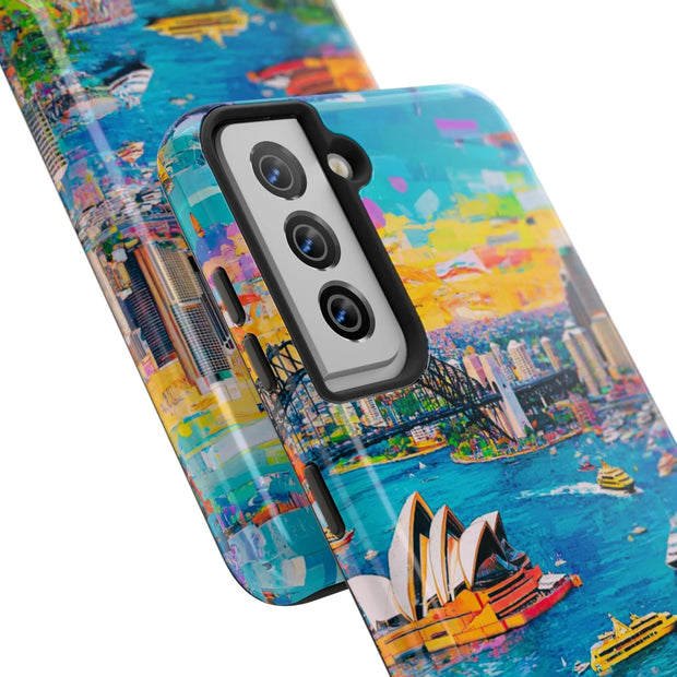 Sydney Collage Skyline Art Tough Phone Case LavenderCeleste
