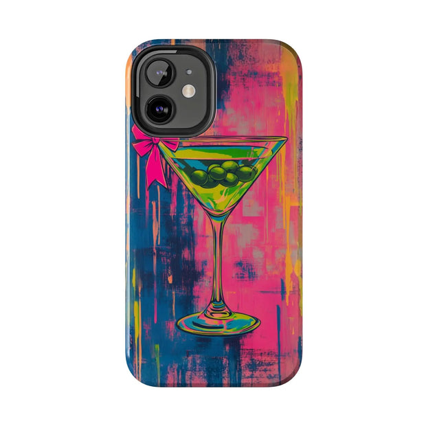 Neon Martini Pop Art Tough Phone Case Printify