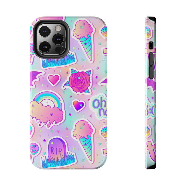 Pastel Goth Kawaii Graveyard Tough Phone Case LavenderCeleste