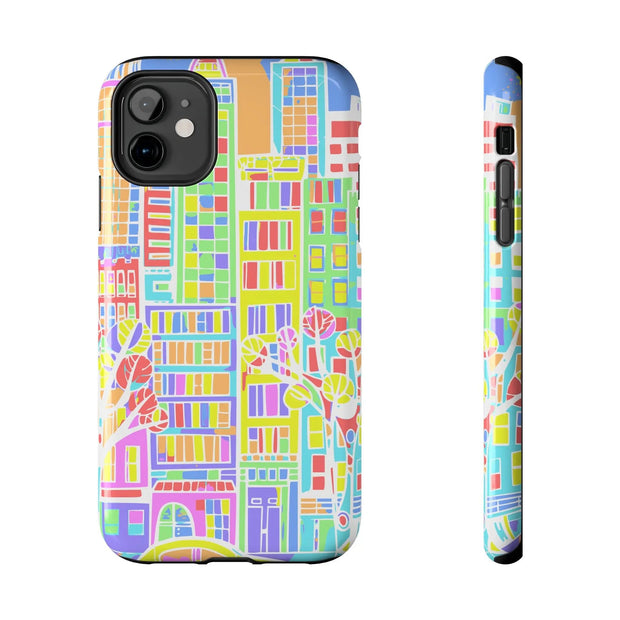 Upper East Side Pastel City Tough Phone Case LavenderCeleste