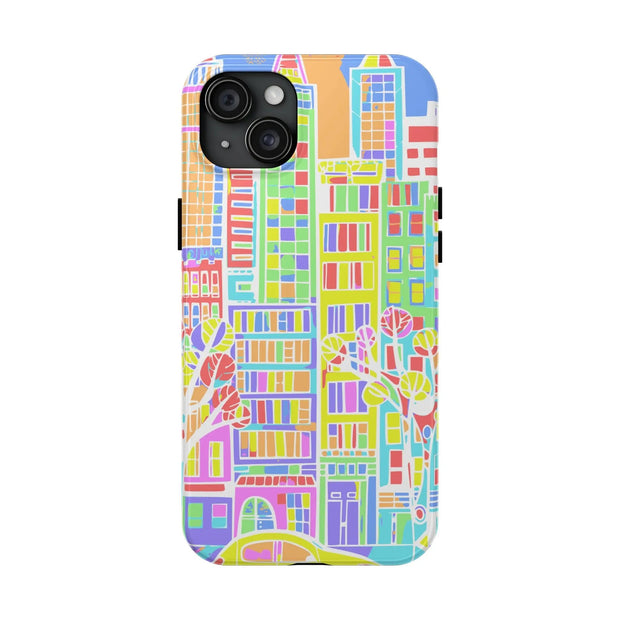 Upper East Side Pastel City Tough Phone Case LavenderCeleste
