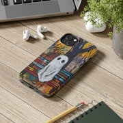 Sad Ghost on Park Bench Abstract Art Phone Case LavenderCeleste
