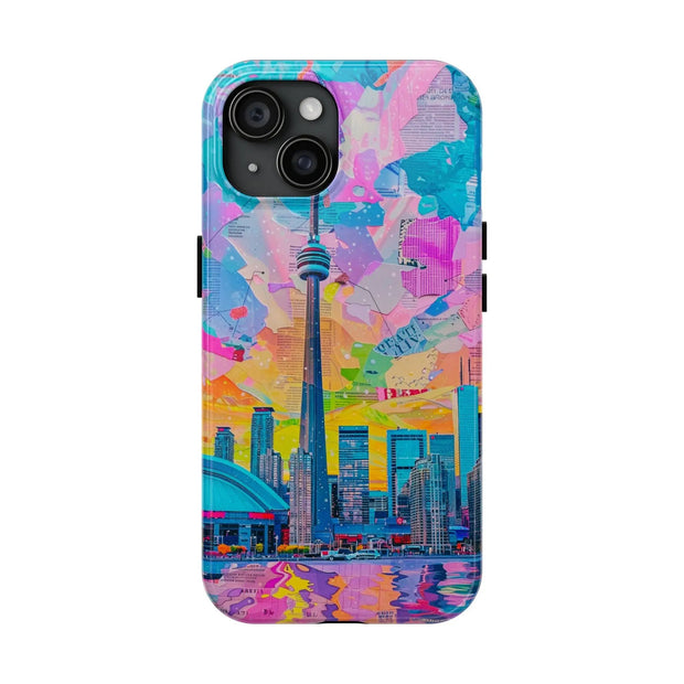 Toronto Pop Art Collage Skyline Tough Phone Case LavenderCeleste