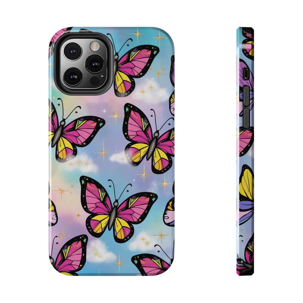 Retro Pop Art Butterfly Sky Tough Phone Case