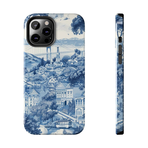 San Francisco Toile de Jouy Scenic Tough Phone Case LavenderCeleste
