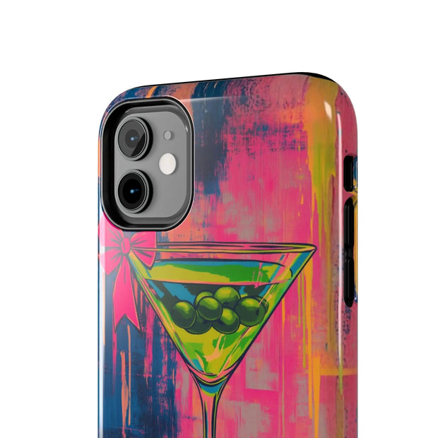Neon Martini Pop Art Tough Phone Case Printify