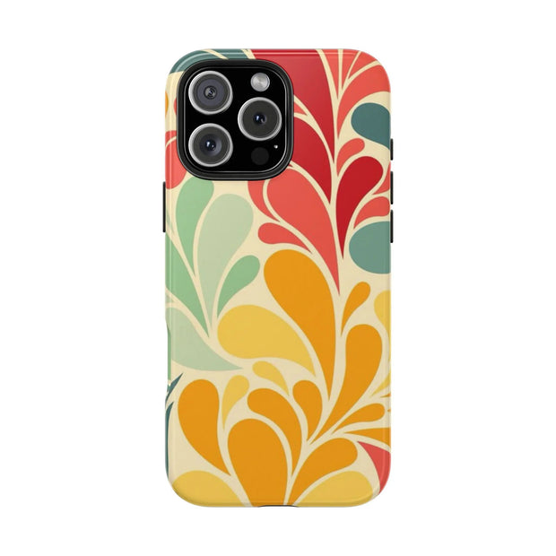 Vintage Retro 70s Abstract Groovy Tough Phone Case LavenderCeleste