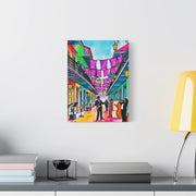 Vibrant New Orleans Jazz Street Matte Canvas – French Quarter Music Scene Printify