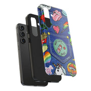 Retro Kidcore Denim Patch Tough Phone Case LavenderCeleste