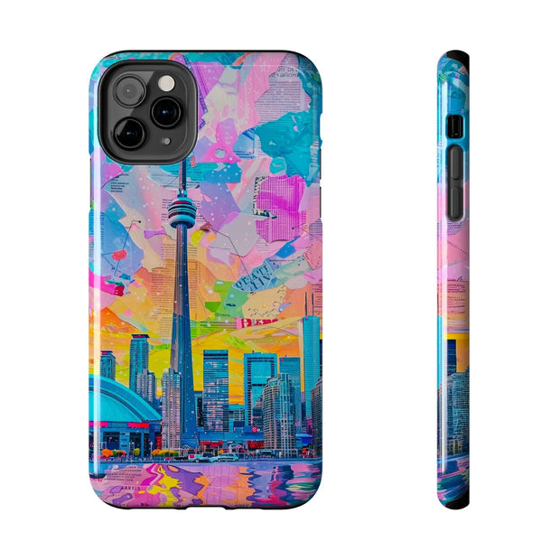 Toronto Pop Art Collage Skyline Tough Phone Case LavenderCeleste