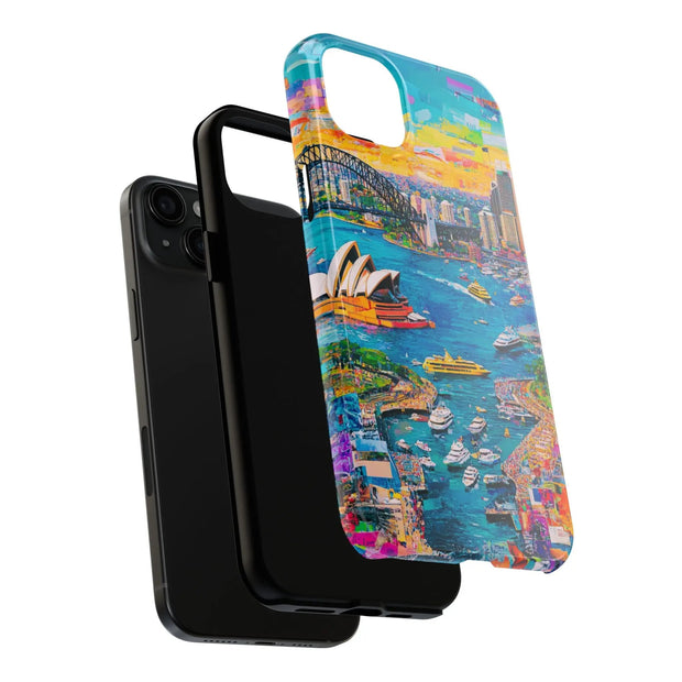 Sydney Collage Skyline Art Tough Phone Case LavenderCeleste