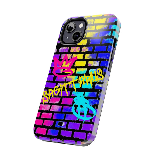 Sagittarius Graffiti Wall Zodiac Tough Phone Case LavenderCeleste