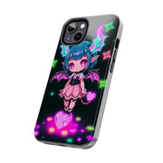 Kawaii Gothic Succubus Neon Heart Tough Phone Case