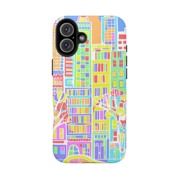 Upper East Side Pastel City Tough Phone Case LavenderCeleste