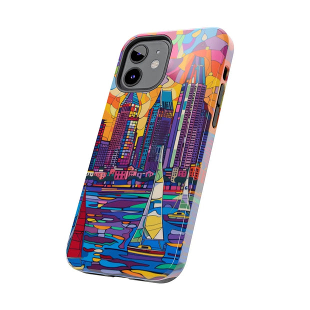 San Diego Skyline Pop Art Tough Phone Case LavenderCeleste