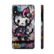 Goth Street Cat Pop Art Graffiti Tough Phone Case LavenderCeleste