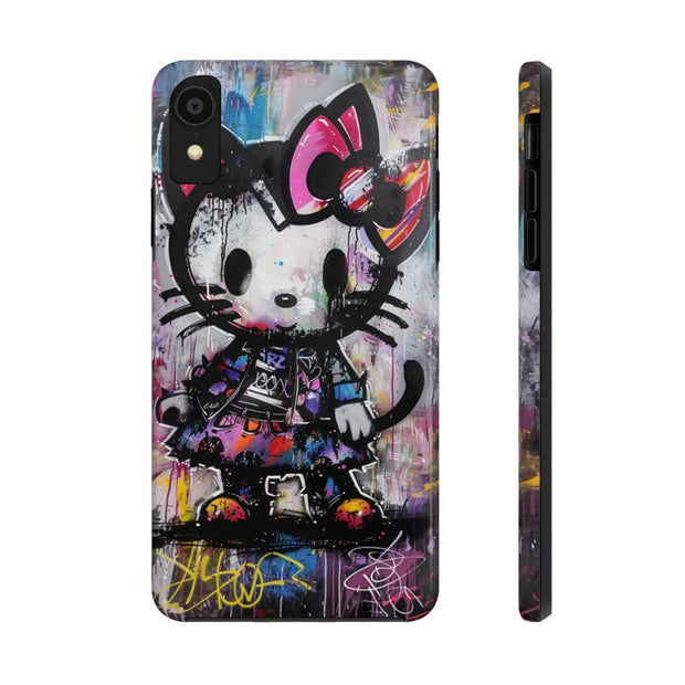 Goth Street Cat Pop Art Graffiti Tough Phone Case LavenderCeleste