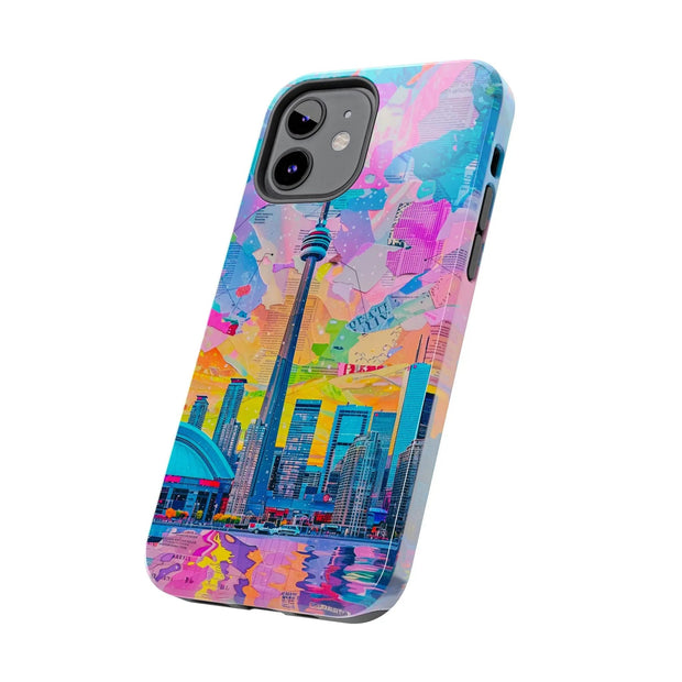 Toronto Pop Art Collage Skyline Tough Phone Case LavenderCeleste