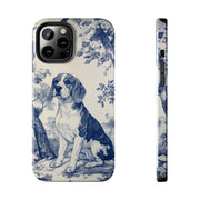 Blue Toile Beagle Country Scenic Tough Phone Case LavenderCeleste