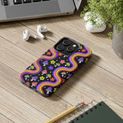 Groovy Mushroom Rainbow Tough Phone Case LavenderCeleste